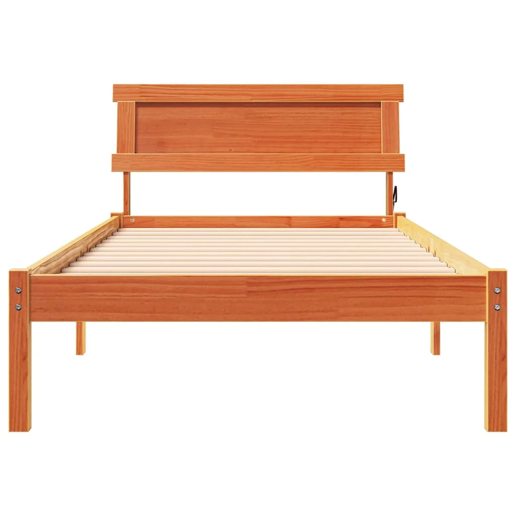 Struttura del letto Marrone cerato 75 x 190 cm Pino massello 872847