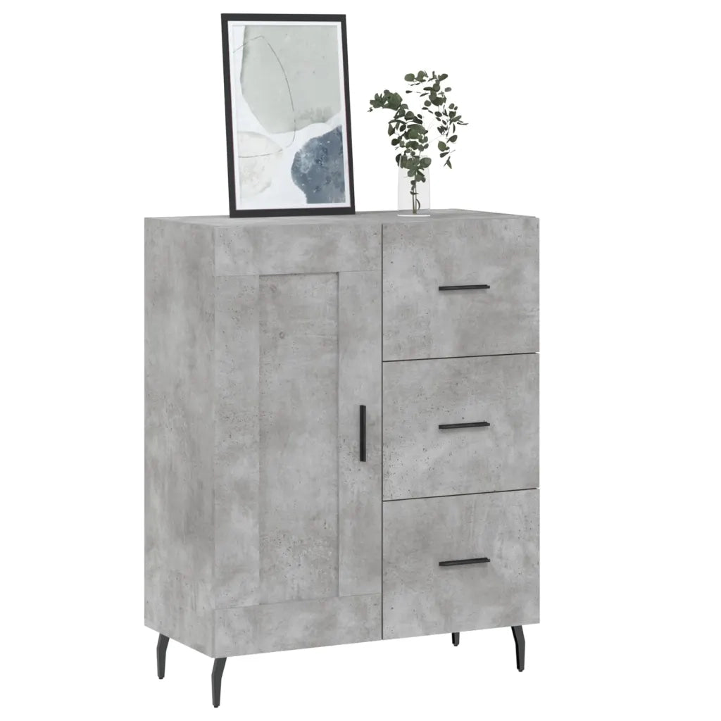 Credenza | Madia | Buffet da pranzo | Armadio da pranzo Grigio Cemento 69,5x34x90 cm in Legno Multistrato
