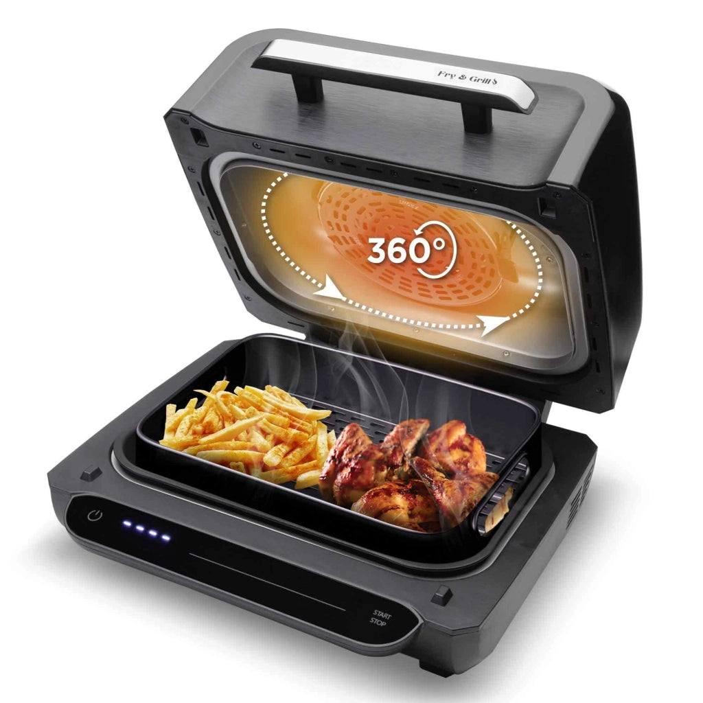 Friggitrice ad aria con grill multifunzione 4L, temperatura 50-230°C con display touch e 10 programmi automatici - Sogo
