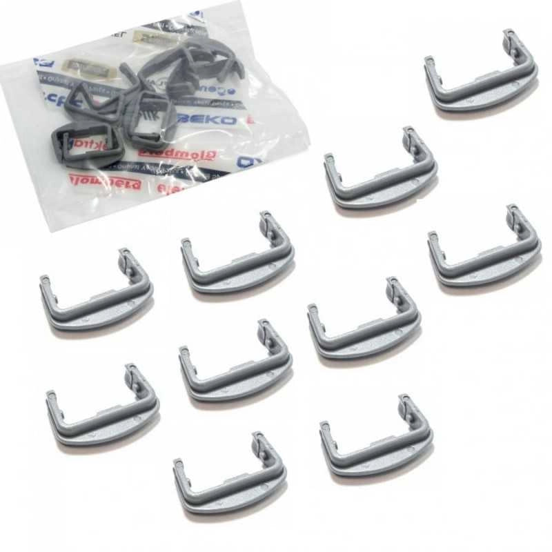 KIT 10PZ FERMO GUIDA CAPPUCCIO PER CESTELLO LAVASTOVIGLIE BEKO ARCELIK - Beko Arcelik