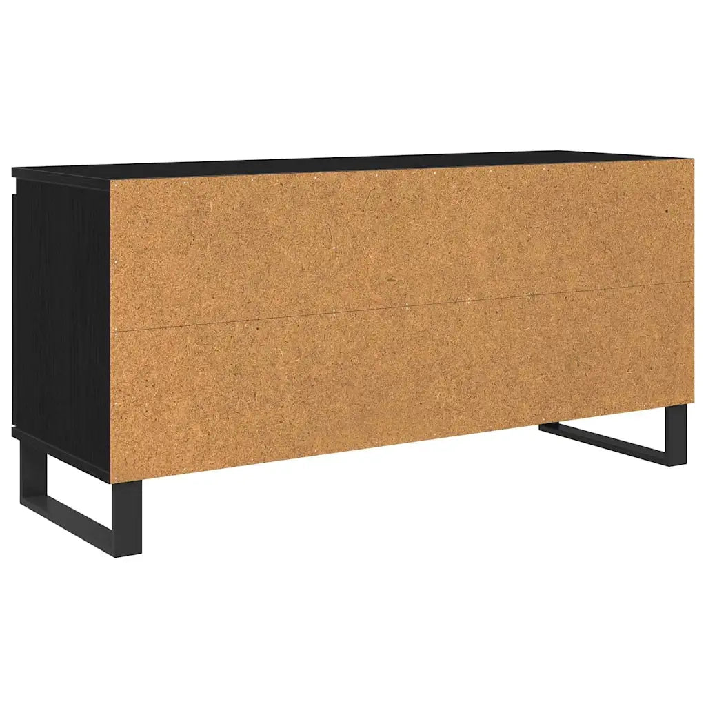Mobile TV Rovere Nero 104 x 35 x 50 cm Legno multistrato 881937