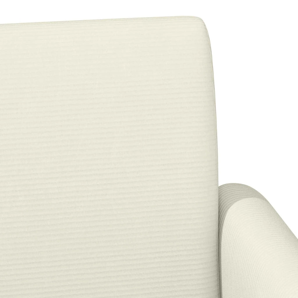 Loveseat con bottoni imbottiti Crema 116 x 67 x 81 cm 42041790