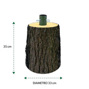BASE PER ALBERO DI NATALE TRONCO REALISTICO DIAMETRO CM.32X35H PER ALBERI DA 150/180 CM CON KIT DI FISSAGGIO
