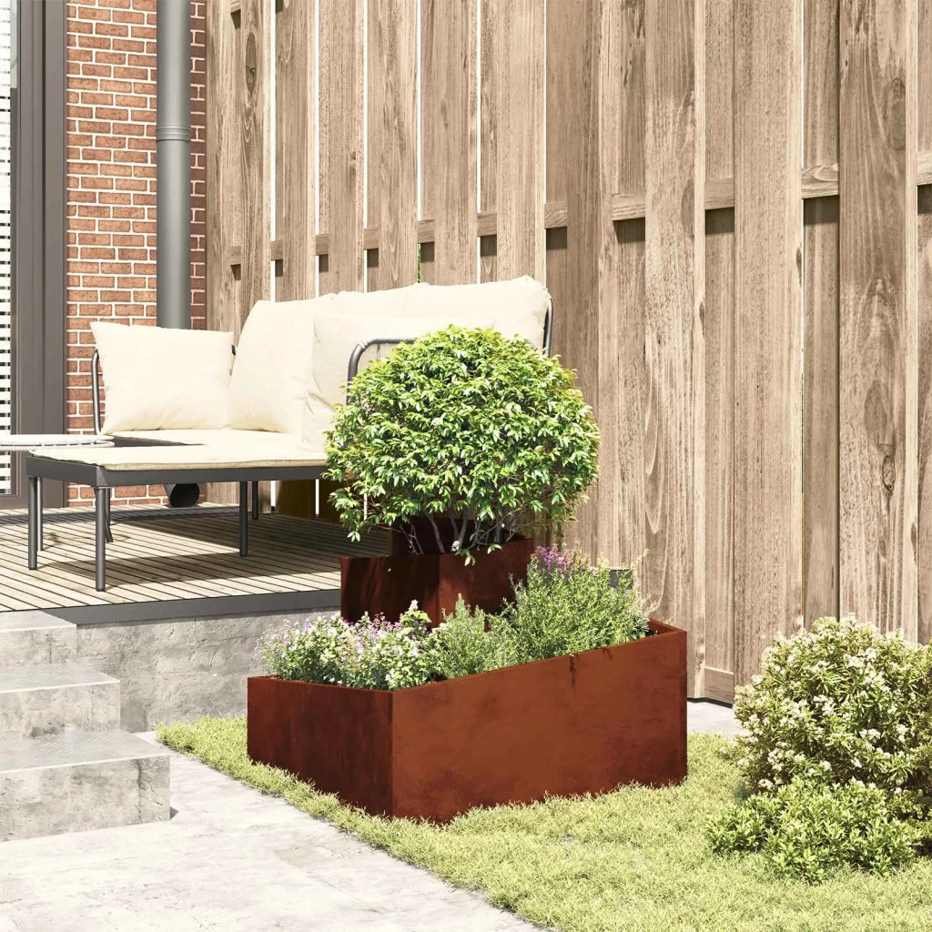 Fioriere | Cassetta per fiori | Vaso da giardino Marrone 60 x 60 x 50 cm