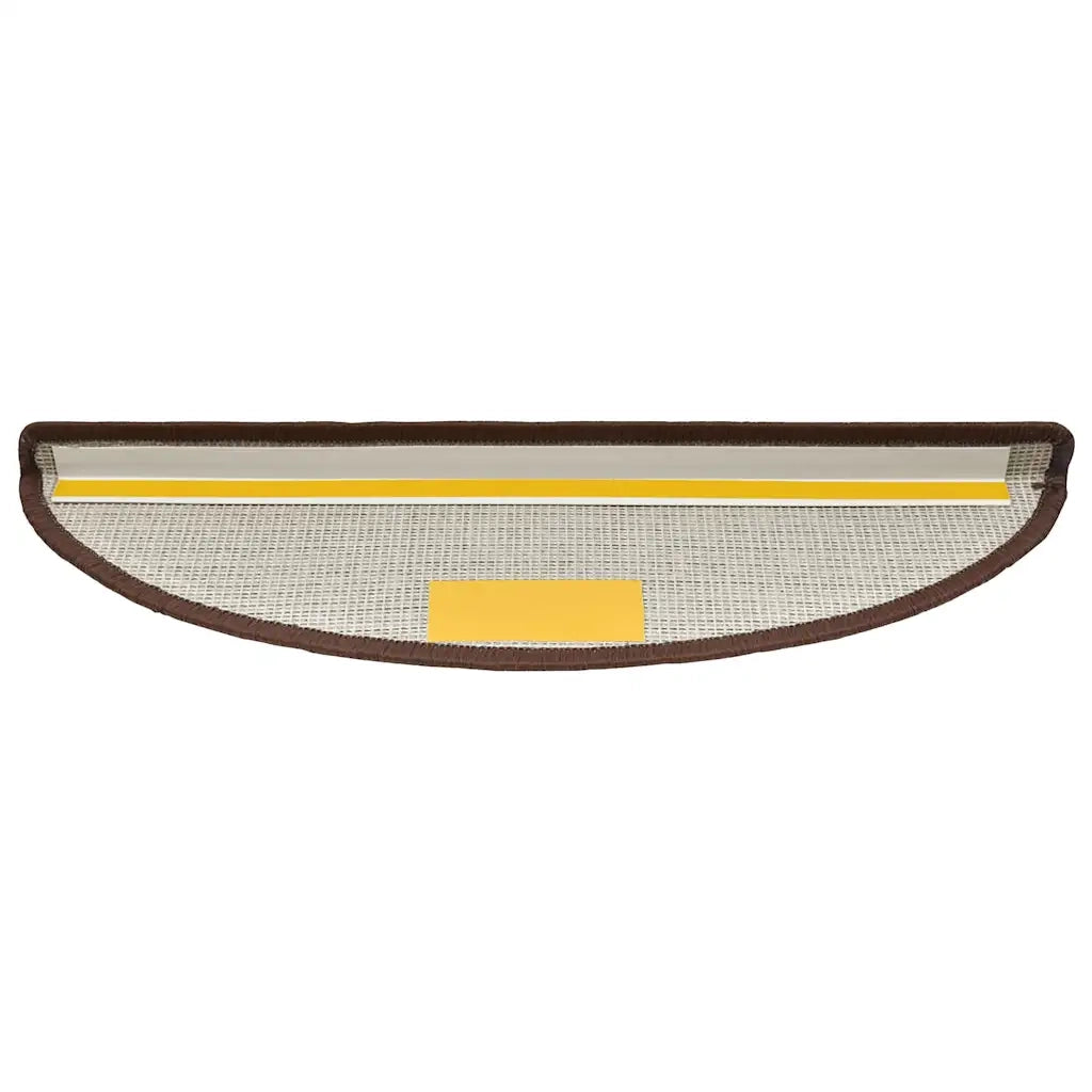 Tappetini per scale 30 pz 56x17x3 cm Marrone caffè Semicircolari