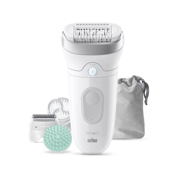 Epilatore braun se7 081 silk epil 7 skin spa white e silver