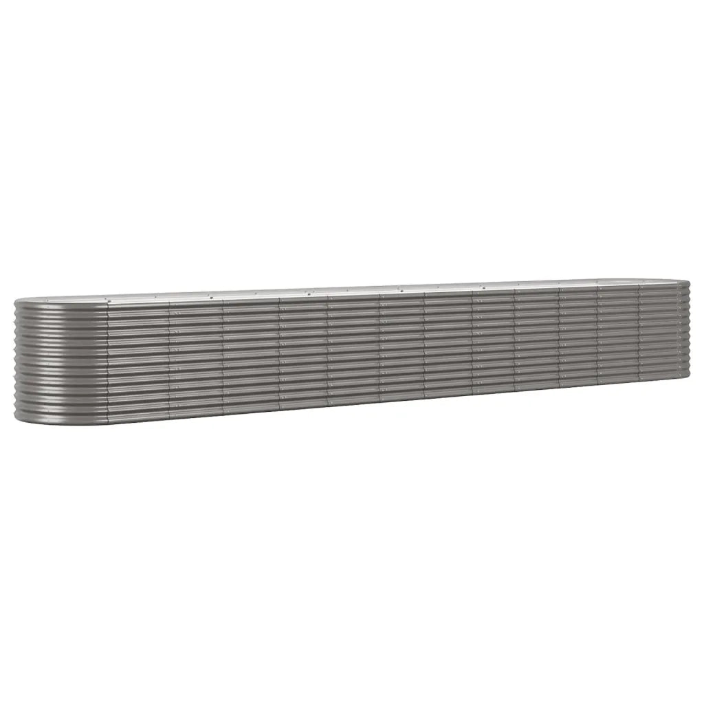 Letto Giardino Acciaio Verniciato a Polvere 512x80x68 cm Grigio