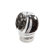 Fumaiolo da 220mm tipo radiante eolico inox aisi 304 base tonda innesto m maschio