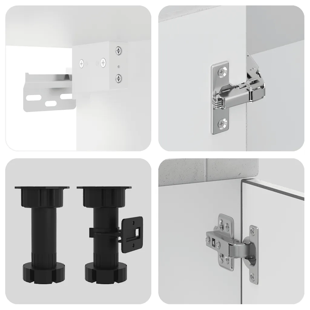 Set Mobili da Cucina 11 pz Porto Grigio Cemento in Truciolato 3314905