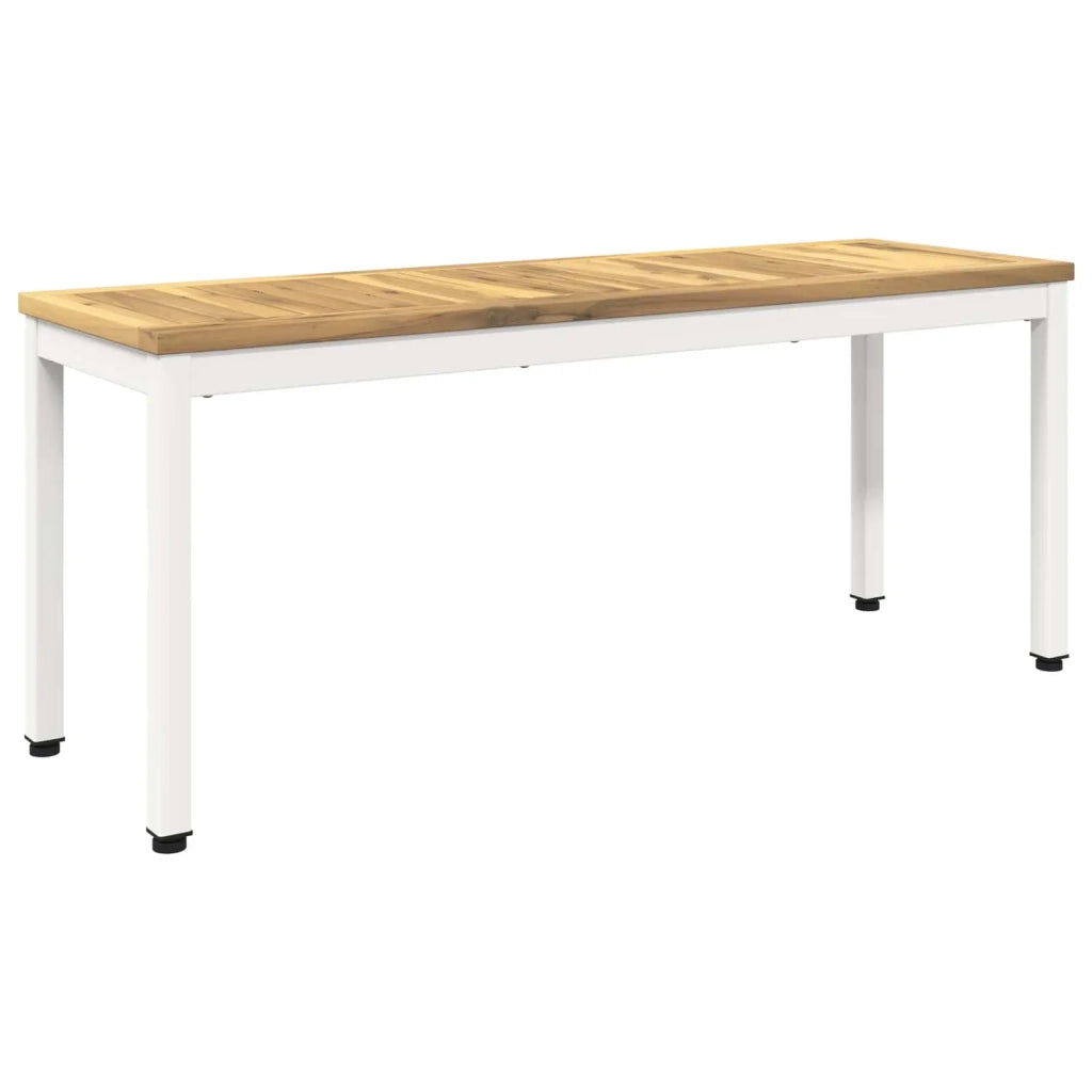 Panchina da giardino 108,5 x 35 x 45 cm Bianco Rettangolare 901749