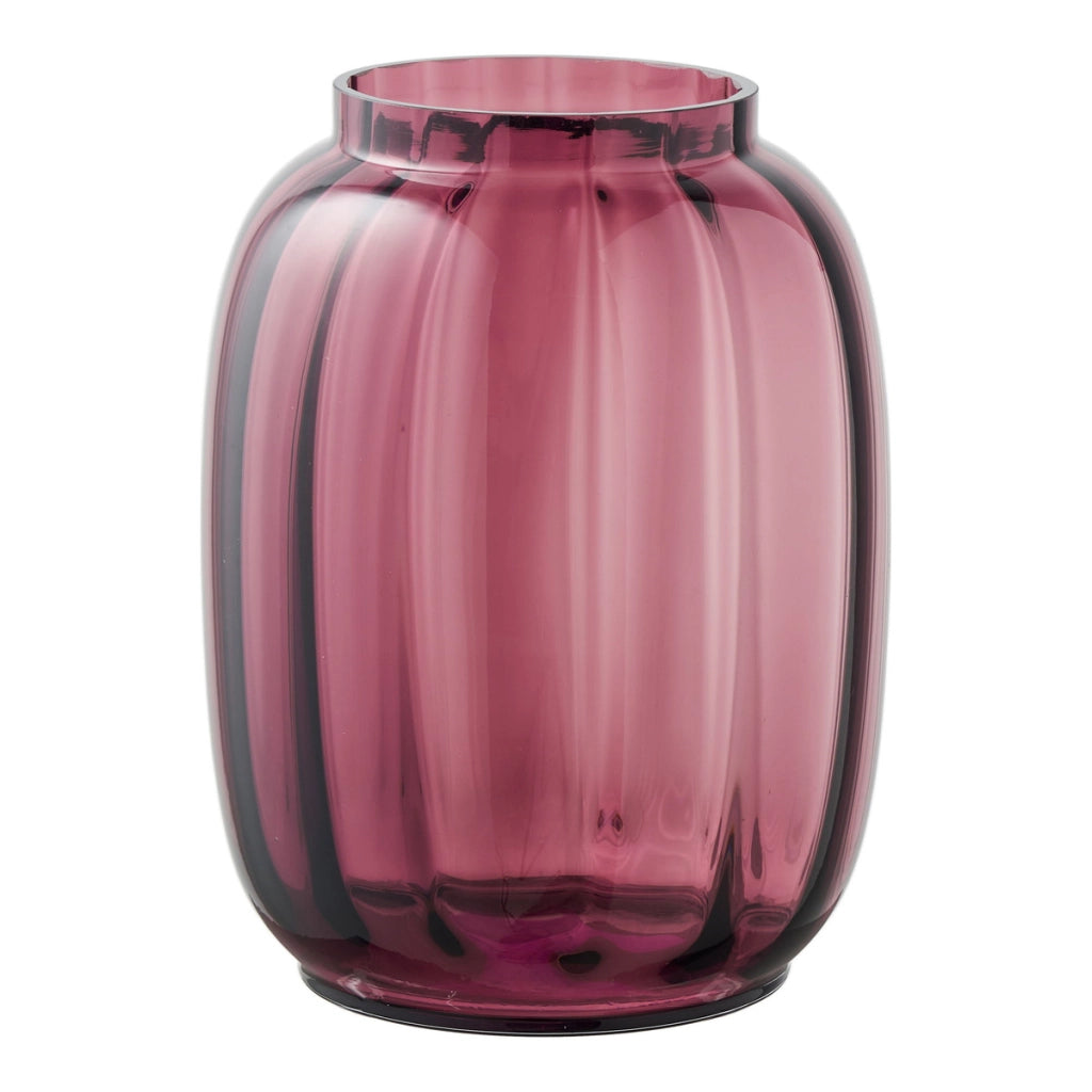 Vaso Decorativo Helsingor, Rosso, Vetro, 17x17x21 cm