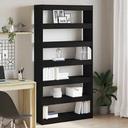 Armadio per Libri Rovere Nero 100 x 30 x 198 cm 3333932