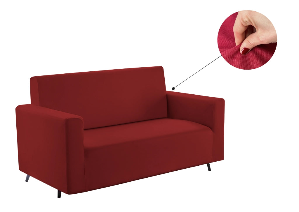 Copridivano Antimacchia Elasticizzato Tinta Unita Modello Magic - Poltrona - Bordeaux