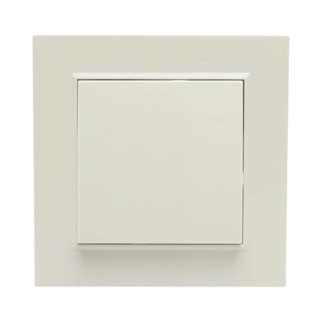 Interruttore da incasso per scale bianco 220V, 10AX, ABS 80x80mm