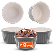 KADAX Set di 3 ciotole da forno per zuppiere, resistenti al forno, diametro 9 cm, capacità 150 ml.