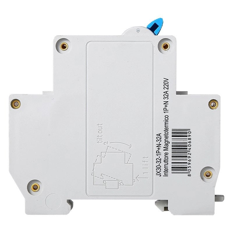 ETTROIT Interruttore Magnetotermico Automatico 1P+N 32A 4500A 220V Salvavita Stotz Occupa 1 Modulo DIN