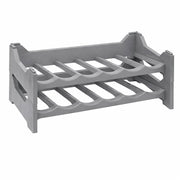 SET 2 CANTINETTE MODULARE PER 12 BOTTIGLIE  IMPILABILE PORTA BOTTIGLIE DI COLORE ARGENTO