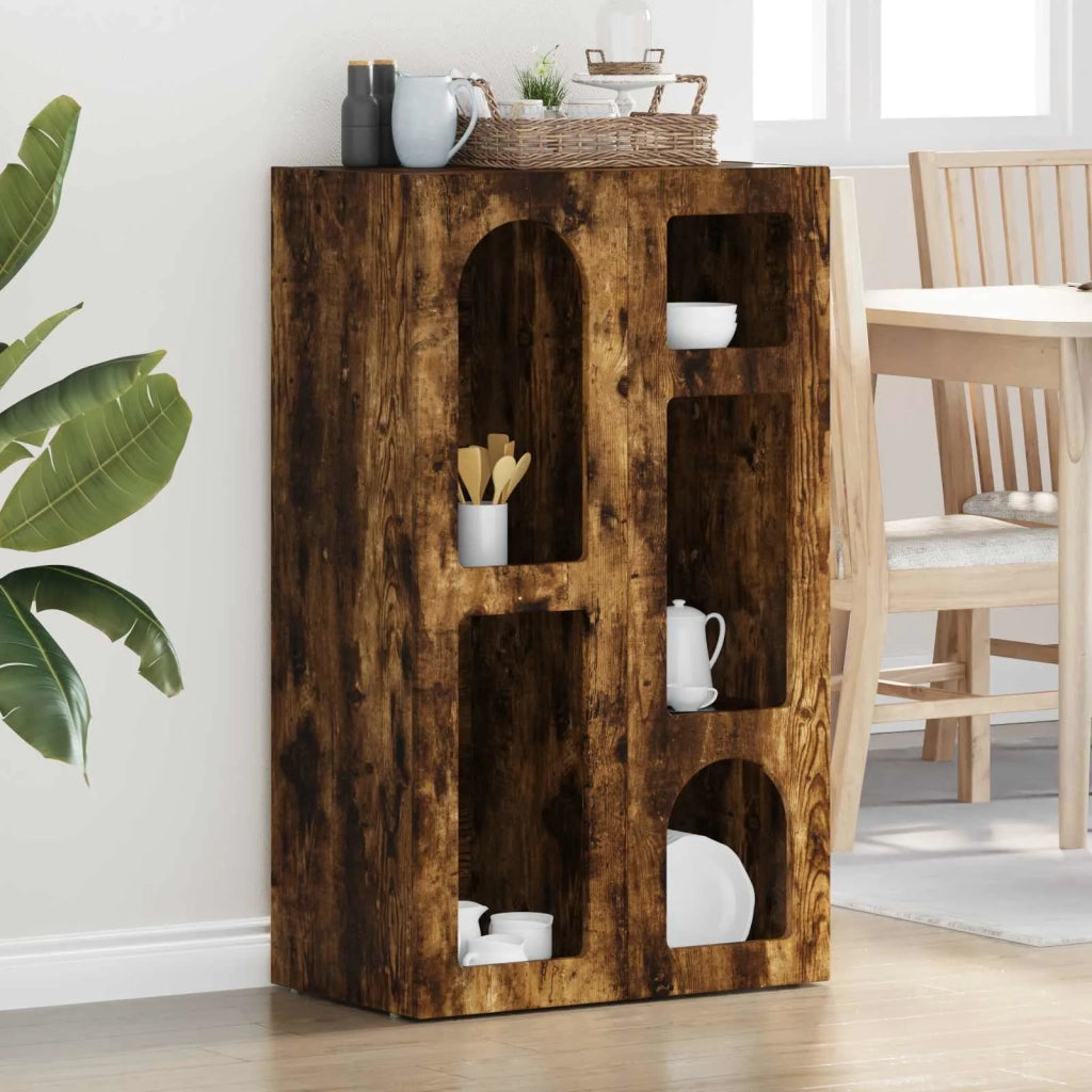 Credenza-Buffet-Armadio da cucina Rovere fum¨¦ 59 x 35 x 100,5 cm Legno multistrato