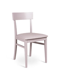 Set 2 Sedie 44x45xH82 cm in Similpelle Monaco Grigio Chiaro