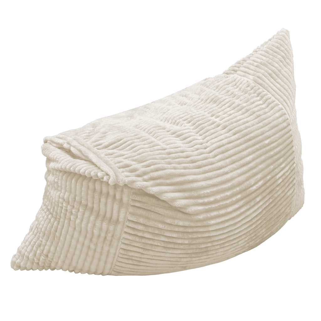 POLTRONA SACCO 3-in-1 in Corda Vellutata Bianca