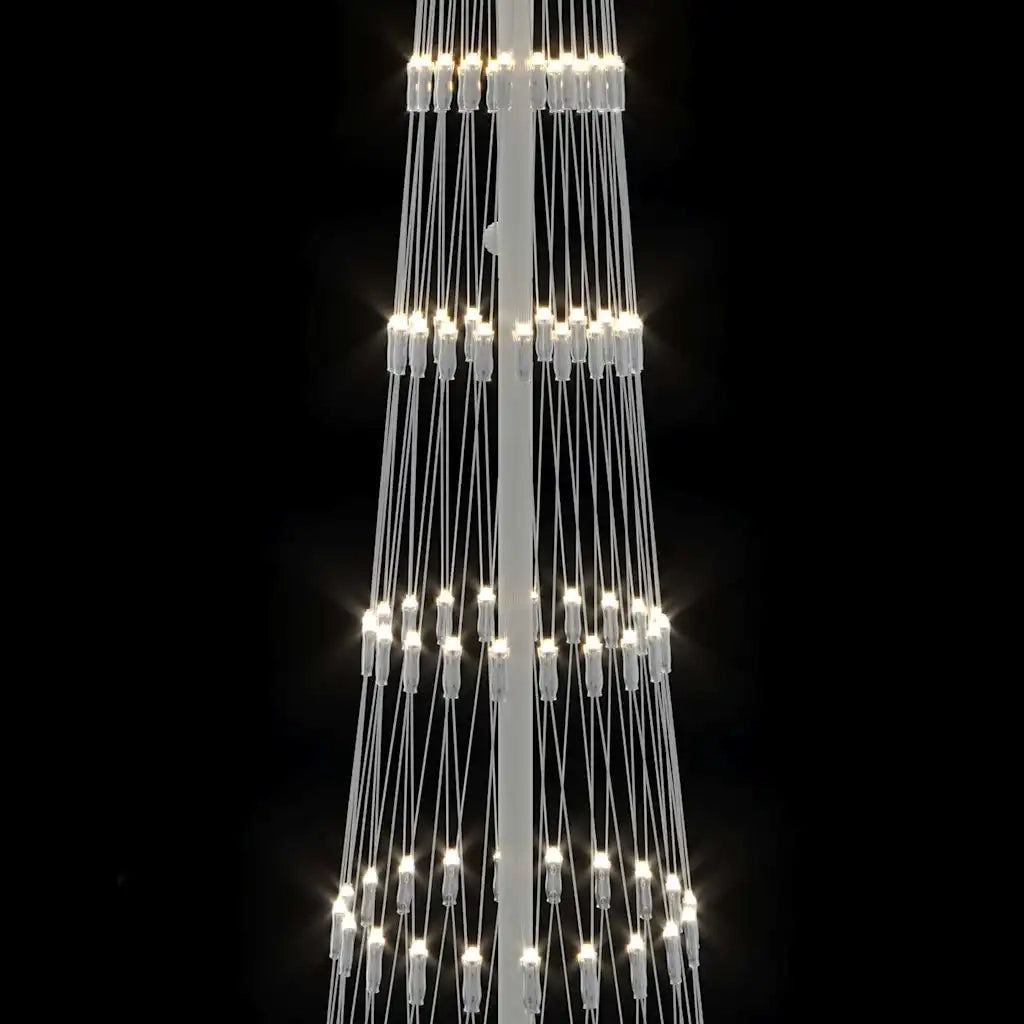 Albero di Natale LED con 290 LED Bianco caldo 250 cm Metallo