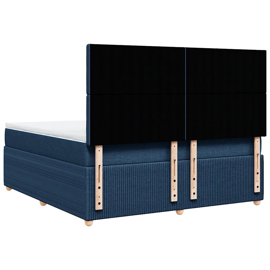 Giroletto a Molle con Materasso Blu 180x200 cm in Tessuto 3292155