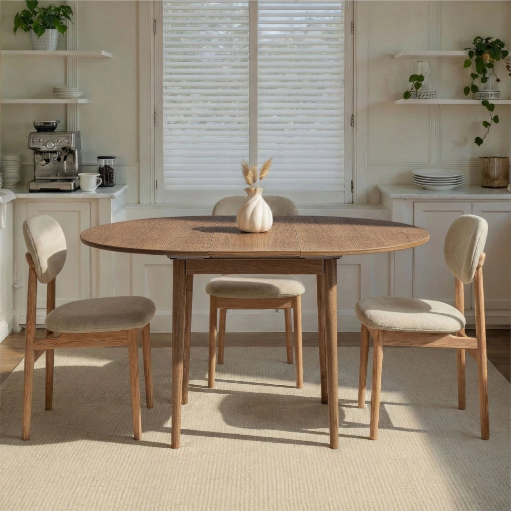 Tavolo da pranzo allungabile in legno "Viona" 100 x 100 x 75 cm - Le chêne de Kafka