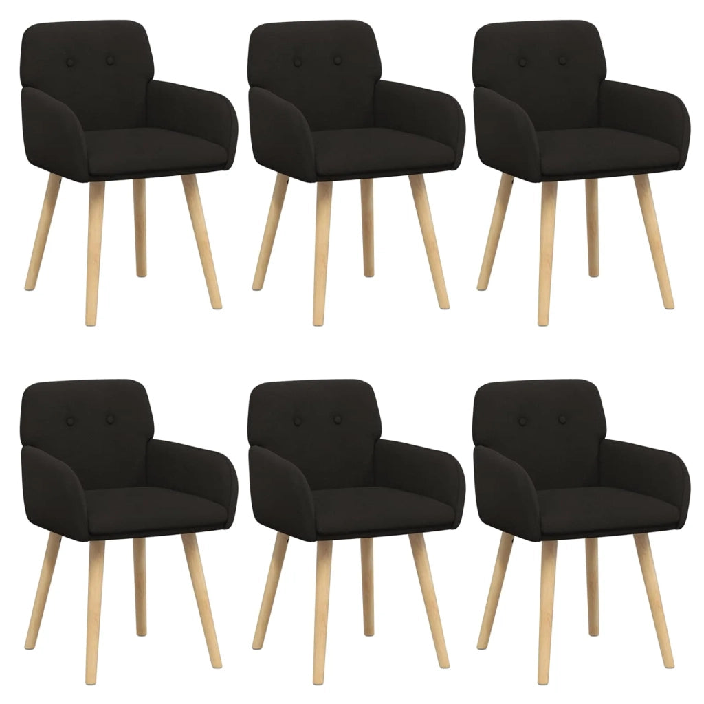 Sedie da pranzo 6 pcs Bouclé Nero 59 x 56 x 86 cm 3428281