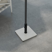 Base per Ombrellone da 25kg in Metallo e Cemento con Effetto Legno 45x45x33.5cm Bianco