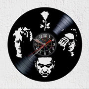 Cronografo analogico per parete, musica rock, decorazione, 30 cm, nero, su batterie