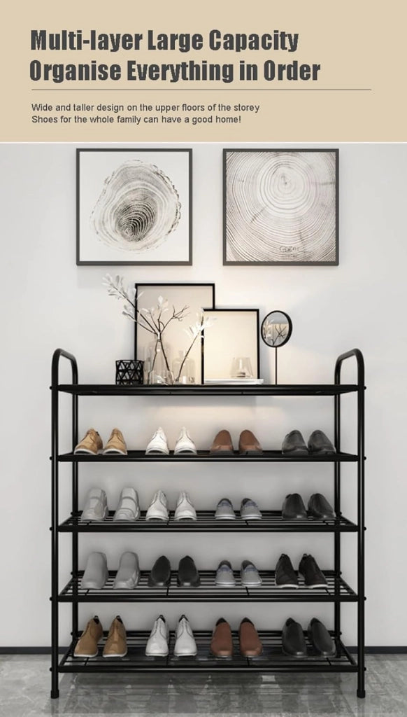scarpiera Scarpiera Multi-Ripiano, Scaffale per Scarpe da Ingresso Larghezza 23 cm Passo 16 cm Organizzatore per Armadietto per Scarpe Verticale con Poggiapiedi Antiscivolo per Armadio Corridoio