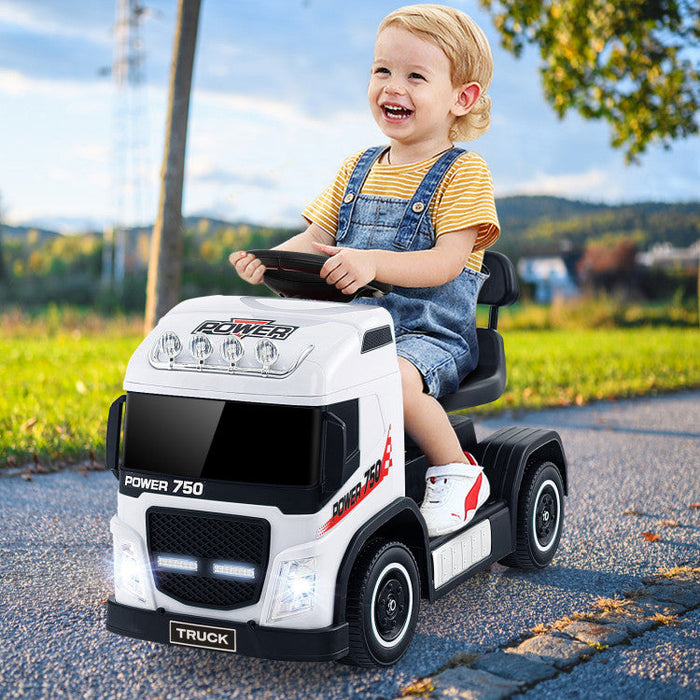 Camion Elettrico per Bambini 6V Small Truck Bianca