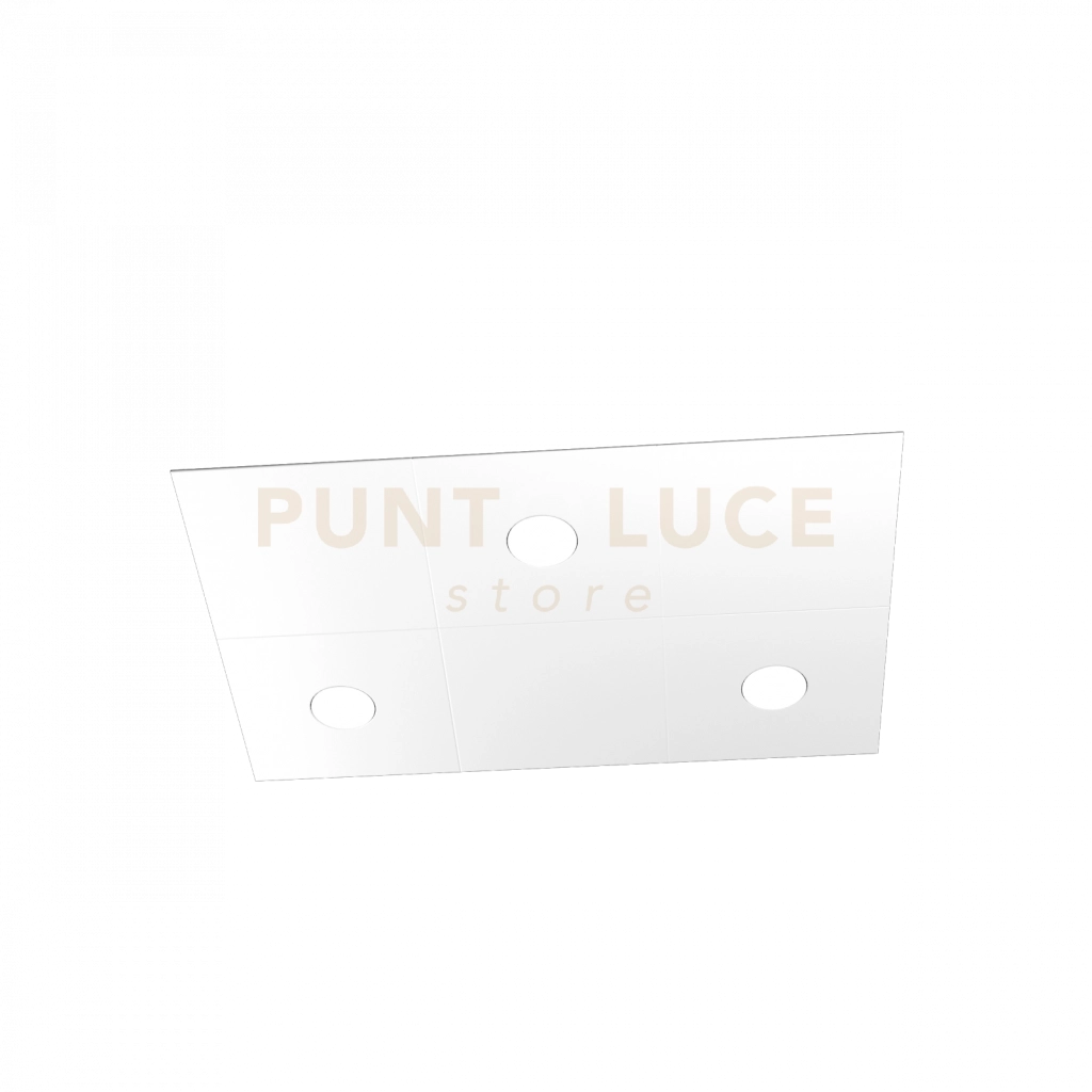 ECCENTRIC APPLIQUE-PLAFONIERA 3 LUCI + 3 DECORATIVO BIANCO 1156-3L3D-BI