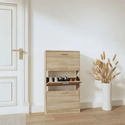 Scarpiera-Scaffale per scarpe Rovere 59x17x108 cm in Legno Multistrato