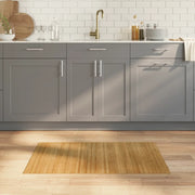 Tappeto Rettangolare Naturale 60x100 cm in Bambù 376709