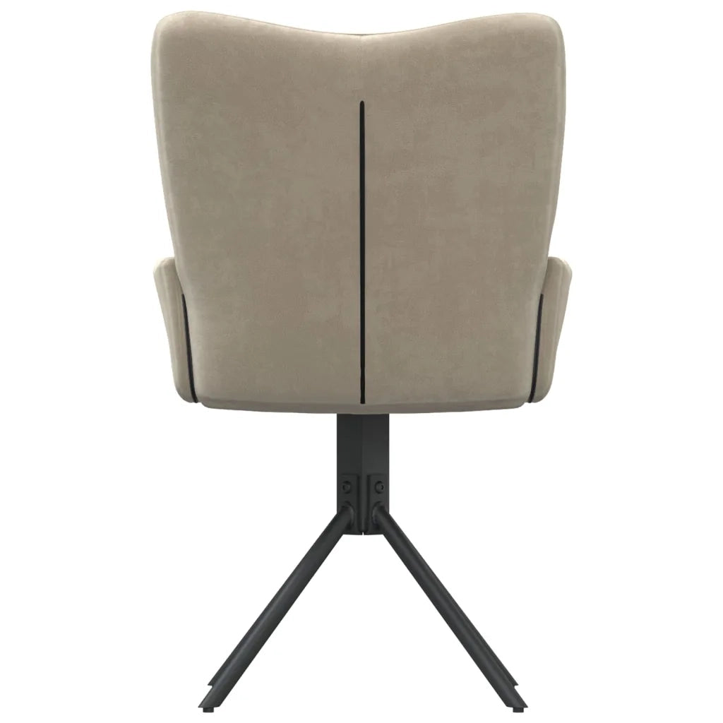 Sedie da Pranzo Girevoli 2 pz Grigio Chiaro in Velluto 344809