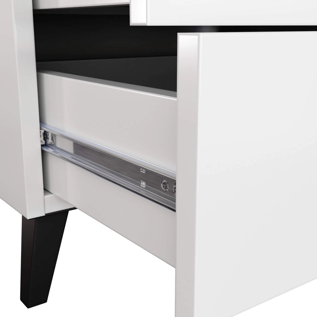 Cassettiera AKORD MOBI color bianco con 5 cassetti L60 x H89 x P37 cm