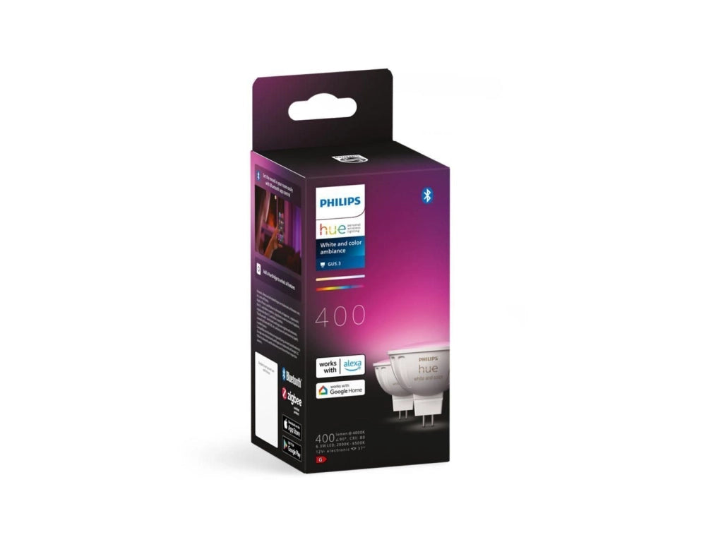 Philips Hue White and Color ambiance MR16 Faretto luminoso intelligente Bluetooth/Zigbee Bianco 6,3 W