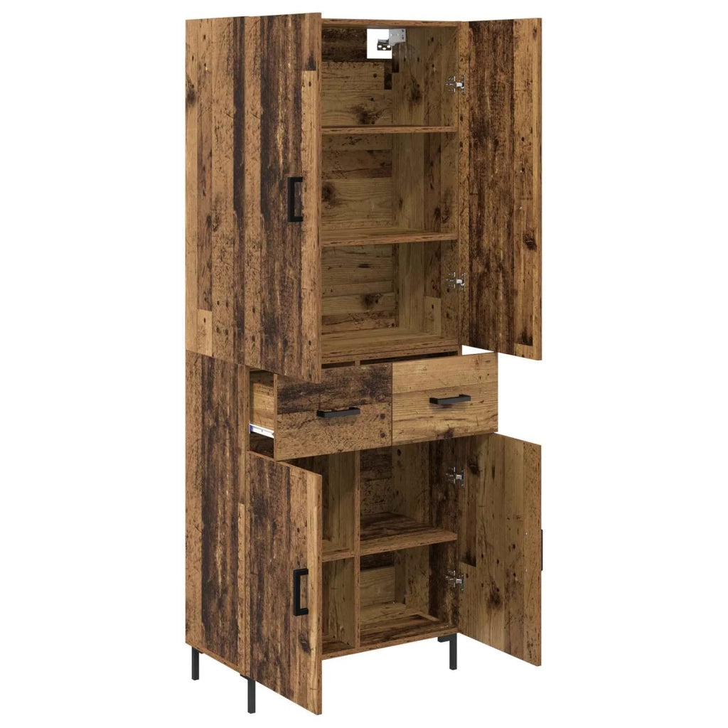 Credenza-Buffet-Armadio da cucina Legno vecchio 69,5 x 34 x 180 cm Legno multistrato 588628