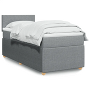 Giroletto a Molle con Materasso Grigio Chiaro 90x200 cm Tessuto 3287332