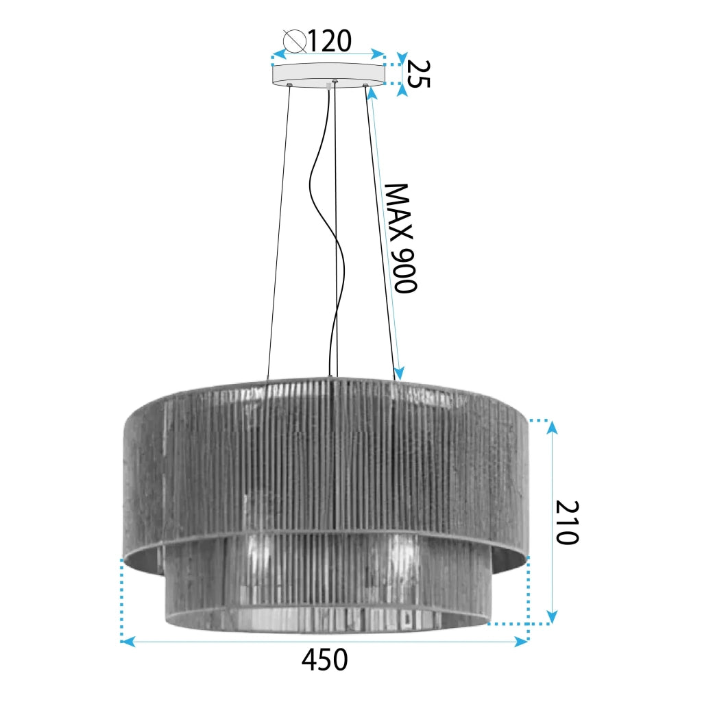 Lampada APP1837-1CP Nature Black