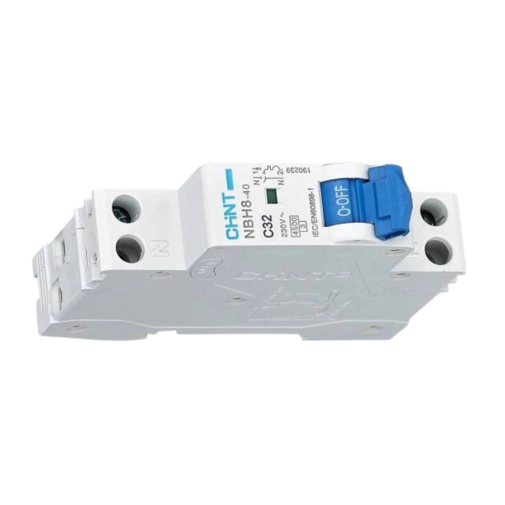 Chint interruttore magnetotermico compatto 1p+n curva c 1 modulo 4,5 ka 230v *** ampere 32 ampere, confezione 1