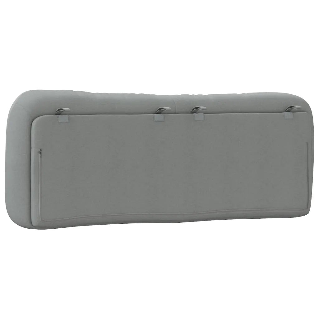 Cuscino Testiera Hvar Grigio Chiaro 120 cm in Tessuto CFW2045698