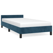 Letto singolo | Letto per adulti | Giroletto senza Materasso Blu Scuro 90x190 cm in Velluto