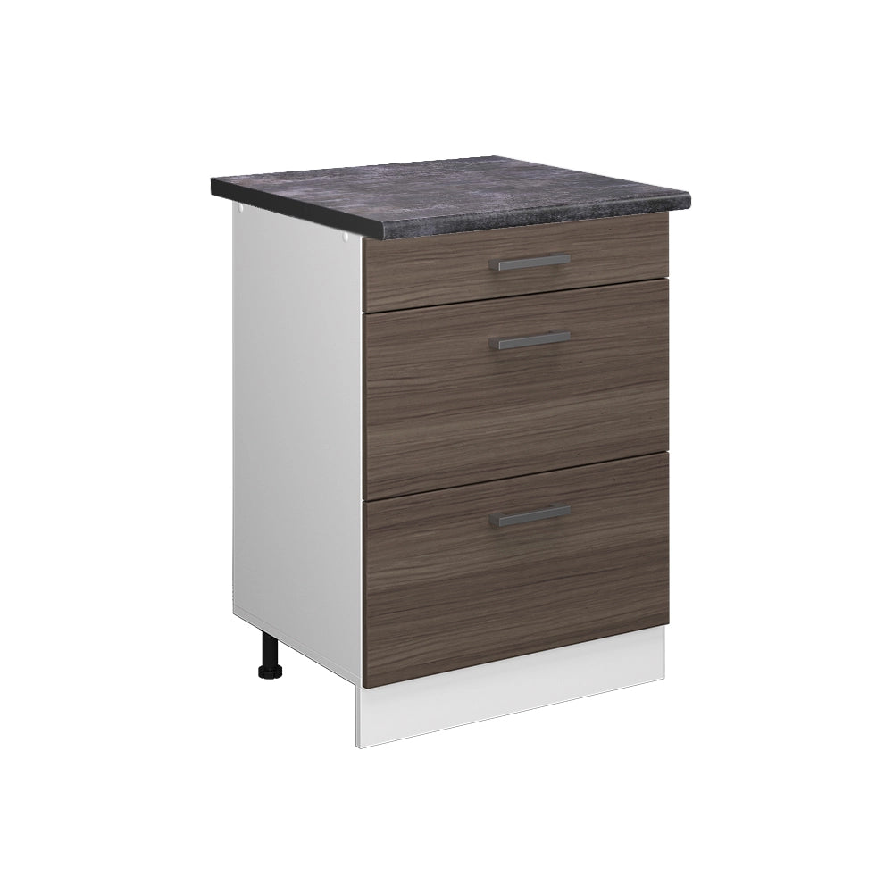 Vicco Mobiletto base per cucina Grigio 60 cm con cassetti, PL Antracite