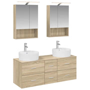 Set di mobili per il bagno 5 pcs Rovere Sonoma 3406921