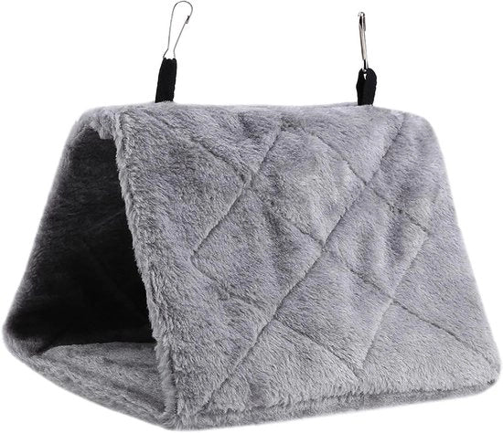 Hangmat di piuma soffice per uccelli con sistema di riscaldamento per pappagalli, letto caldo per animali domestici e giocattoli (# 5)