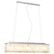 Lampadario con Perle di Cristallo Argento 104 cm E14 CFW9016245