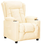 Poltrona Reclinabile Crema in Similpelle
