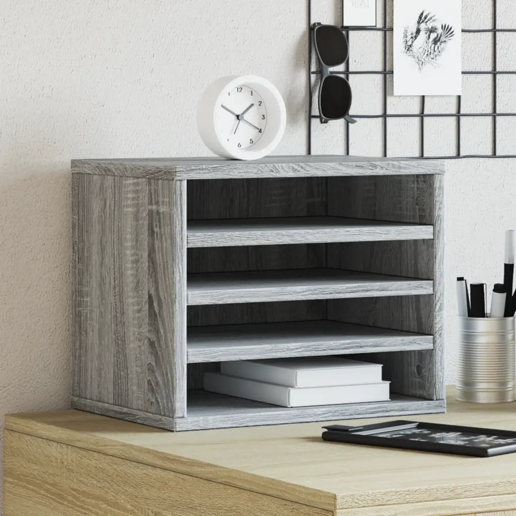 Organizer Scrivania Grigio Sonoma 36x26x29,5 Legno Multistrato CFW6118411